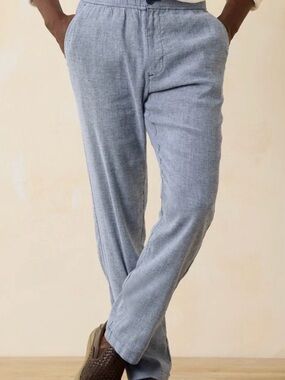 Tommy Bahama Light Gray Linen-Blend Casual Chinos